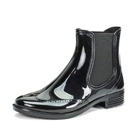 DKSUKO-Womens-Wellies-Wellington-Ankle-Chelsea-Boots-Waterproof-Rubber-Rain-Boots-UK-4-8-0