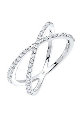 Elli-Womens-925-Sterling-Silver-Xilion-Cut-Zircon-Crossed-Ring-0