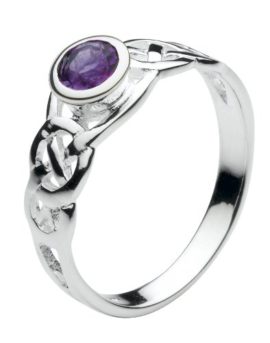 Heritage-Sterling-Silver-Celtic-Amethyst-Round-Stone-Ring-0