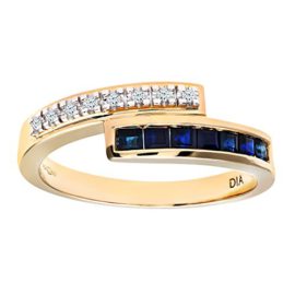 Naava-Ladies-9ct-Yellow-Gold-Diamond-Sapphire-Crossover-Ring-0