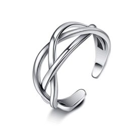 SNORSO-Womens-S925-Sterling-Silver-Thumb-Ring-Celtic-Knot-Adjustable-Open-Ring-0