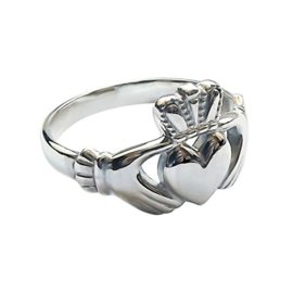 Sterling-Silver-Claddagh-Ring-135mm-Unisex-Irish-Made-Approx-43g-Size-I-to-Z-Available-0