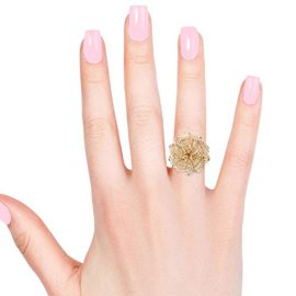 TJC-9ct-Yellow-Gold-Diamond-Cut-Flower-Ring-for-Women-Girls-Gold-Wt-242-Grams-0-1