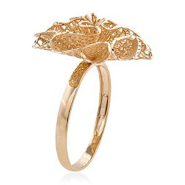 TJC-9ct-Yellow-Gold-Diamond-Cut-Flower-Ring-for-Women-Girls-Gold-Wt-242-Grams-0-2