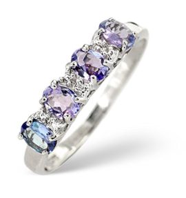 TheDiamondStore-Ring-Exquisite-Oval-Tanzanite-Diamond-9K-White-Gold-0