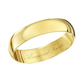 Theia-Unisex-9ct-Yellow-Gold-Heavy-D-Shape-Engraved-Polished-Wedding-Ring-0