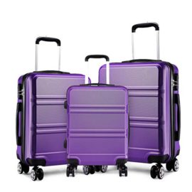 Kono-Fashion-Luggage-Lightweight-ABS-Hard-Shell-Trolley-Travel-Suitcase-with-4-Wheels-0