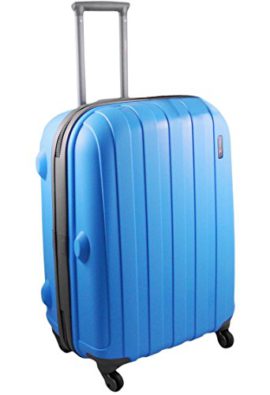 Luggage-X-66cm-26-Blue-Hard-Sided-Polypropylene-Lightweight-Trolley-Suitcase-0