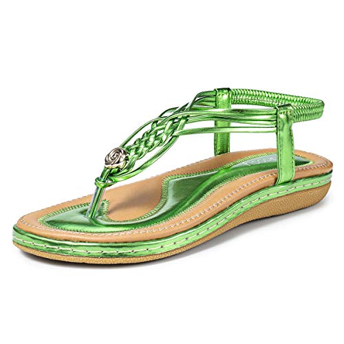 Socofy Women's Flat Sandals Summer Beach Walking Sandals Shoes Clip Toe ...