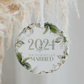 2024-Ceramic-Anniversary-Plaque-Bauble-Ornament-Memento-Keepsake-Gift-Gift-For-HusbandWife-for-Married-Couple-0-1