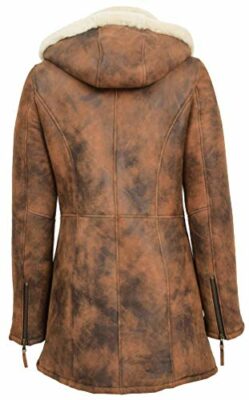 A1-FASHION-GOODS-Genuine-Sheepskin-Duffle-Coat-For-Womens-34-Long-Hooded-Cognac-Shearling-Jacket-Armas-0-0