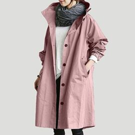 AMhomely-Women-Coats-and-Jackets-Sale-ClearanceLadies-Rain-Jacket-Lightweight-Raincoat-Waterproof-Long-Sleeve-Windbreaker-Climbing-Outdoor-Hooded-Trench-Coats-for-Winter-Cold-Weather-UK-Size-S-5XL-0-0