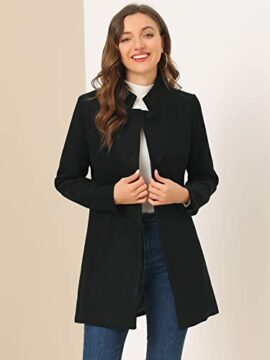 Allegra-K-Womens-Elegant-Winter-Overcoat-Mid-thigh-Stand-Collar-Single-Breasted-Long-Coat-Black-M-0-1