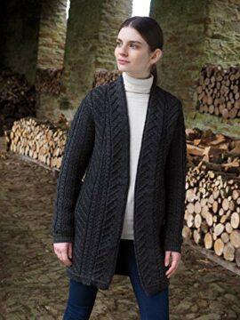 Aran-Crafts-Womens-Edge-to-Edge-Cardigan-Coat-100-Super-Soft-Merino-Wool-0-0