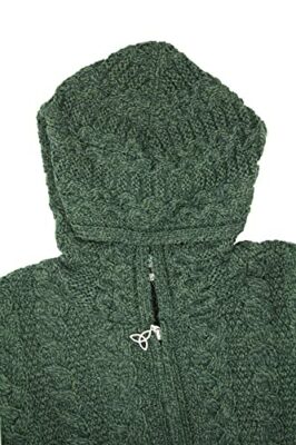 Aran-Crafts-Womens-Irish-Cable-Knitted-Hooded-Zip-Coat-100-Merino-Wool-0-1