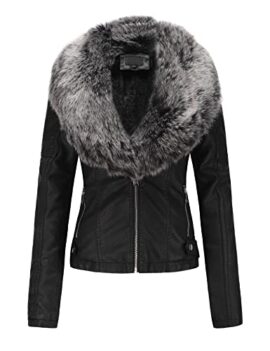 BELLIVERA-Women-Faux-Suede-Leather-Jacket-Motorcycle-Biker-Sherpa-Lined-Coat-with-Detachable-Fur-Collar-0-0