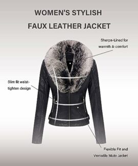 BELLIVERA-Women-Faux-Suede-Leather-Jacket-Motorcycle-Biker-Sherpa-Lined-Coat-with-Detachable-Fur-Collar-0-1