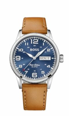 BOSS-Analogue-Quartz-Watch-for-men-with-Light-Brown-Leather-strap-1513331-0