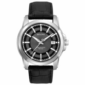 Bulova-Mens-Precisionist-Black-Dial-and-Leather-Strap-Watch-0