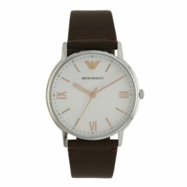 Emporio-Armani-Watch-for-Men-Three-Hand-Movement-41-mm-Silver-Stainless-Steel-Case-with-a-Leather-Strap-AR11013-0