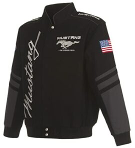 JH-DESIGN-GROUP-Mens-Ford-Mustang-Jacket-an-Embroidered-Classic-Twill-Coat-0