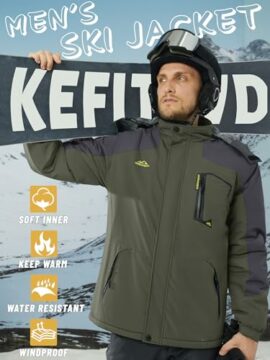 KEFITEVD-Mens-Waterproof-Fleece-Jackets-Winter-Warm-Ski-Raincoats-Outdoor-Thermal-Coats-with-Detachable-Hood-0