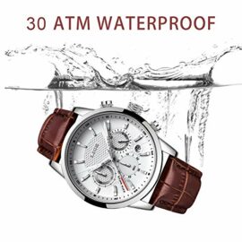 LIGE-Mens-Watch-Sports-Waterproof-Chronograph-Analog-Quartz-Leather-Bracelet-Classic-Mens-Fashion-Business-Date-Wristwatch-0-0