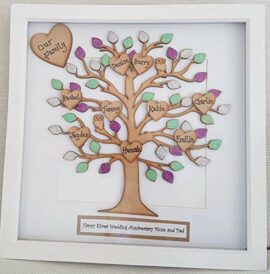 Large-Personalised-Family-Tree-picture-photo-box-frame-BirthdayAnniversaryNew-baby-gift-0-0