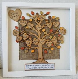 Large-Personalised-Family-Tree-picture-photo-box-frame-BirthdayAnniversaryNew-baby-gift-0