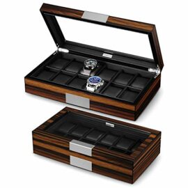 Lifomenz-Co-12-Watch-Box-for-Men-Watch-Display-Case-Wood-Luxury-Watch-Box-with-Large-Glass-WindowWatch-Organizer-Box-with-Ultra-Smooth-PU-Leather-Interior-0