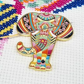 Meloca-Designs-Mandala-Elephant-Needle-Minder-for-Cross-Stitch-Embroidery-Sewing-Quilting-Needlework-and-Haberdashery-0