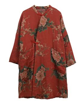 NFYM-Women-Cotton-Jacket-Kimono-Style-Soft-Quilted-Flower-Printed-Long-Loose-Outwear-Coats-with-Pockets-Red-One-Size-0