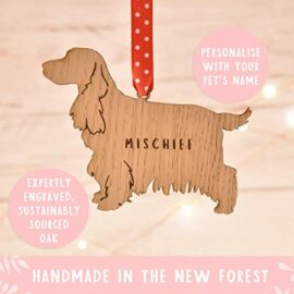 Personalised-Cocker-Spaniel-dog-shaped-bauble-christmas-tree-decorations-present-for-pet-keepsake-ornament-0-0