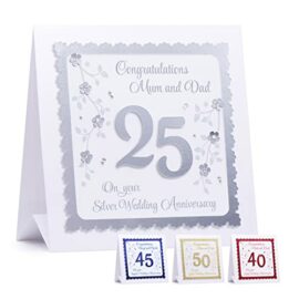 Personalised-Silver-Wedding-Anniversary-Card-for-Couples-3D-Luxury-25th-Wedding-Anniversary-Cards-for-WifeHusbandParents-Any-Anniversary-0