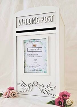 Personalised-White-Wedding-Card-Post-Box-With-Lock-Keys-Lockable-Wooden-Wedding-Cards-Box-Large-Royal-Mail-Postbox-With-Lock-Card-Box-For-Wedding-Reception-0-0