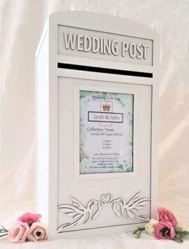 Personalised-White-Wedding-Card-Post-Box-With-Lock-Keys-Lockable-Wooden-Wedding-Cards-Box-Large-Royal-Mail-Postbox-With-Lock-Card-Box-For-Wedding-Reception-0-1