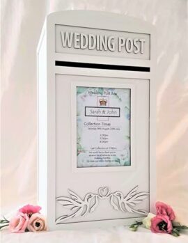 Personalised-White-Wedding-Card-Post-Box-With-Lock-Keys-Lockable-Wooden-Wedding-Cards-Box-Large-Royal-Mail-Postbox-With-Lock-Card-Box-For-Wedding-Reception-0