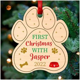 Puppy-Dog-Paw-Print-Personalised-Christmas-Tree-Decoration-1st-First-Christmas-Dog-Pawprint-Decoration-Printed-Wood-Christmas-Tree-Ornament-Christmas-Gifts-for-Dog-Puppy-Pug-Labrador-Retriever-0-0