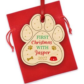 Puppy-Dog-Paw-Print-Personalised-Christmas-Tree-Decoration-1st-First-Christmas-Dog-Pawprint-Decoration-Printed-Wood-Christmas-Tree-Ornament-Christmas-Gifts-for-Dog-Puppy-Pug-Labrador-Retriever-0