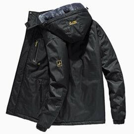 R-RUNVEL-Mens-Waterproof-Fleece-Jacket-Windproof-Outdoor-Multi-Pockets-Winter-Coats-0-1