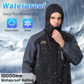 R-RUNVEL-Mens-Waterproof-Fleece-Jackets-Winter-Warm-Windproof-Outdoor-Ski-Coats-with-Detachable-Hood-0-0