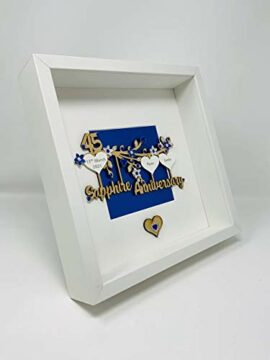 Sapphire-Wedding-Anniversary-Gift-for-Husband-Wife-Couple-45th-Anniversary-Gift-for-Her-Him-Friends-Mum-Dad-Personalised-Handmade-Picture-Frame-Forty-Fifth-45-Years-Together-Various-Designs-0-1