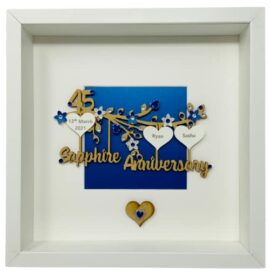 Sapphire-Wedding-Anniversary-Gift-for-Husband-Wife-Couple-45th-Anniversary-Gift-for-Her-Him-Friends-Mum-Dad-Personalised-Handmade-Picture-Frame-Forty-Fifth-45-Years-Together-Various-Designs-0