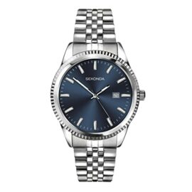 Sekonda-King-Mens-40mm-Quartz-Watch-in-Blue-with-Analogue-Display-and-Silver-Stainless-Steel-Bracelet-1640-0