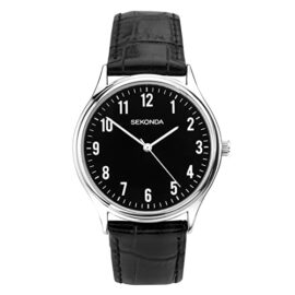 Sekonda-Mens-40mm-Evans-Classic-Three-Hand-Analogue-Quartz-Watch-Alloy-Case-with-Black-Leather-Strap-0