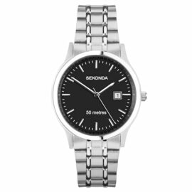 Sekonda-Mens-41mm-Classic-Round-Stainless-Steel-Quartz-Watch-with-Date-50m-Water-Resistant-0