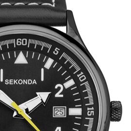 Sekonda-Mens-42mm-Pilot-Style-Quartz-Watch-with-Analogue-Display-Date-Window-and-Leather-Strap-50m-Water-Resistant-0-0