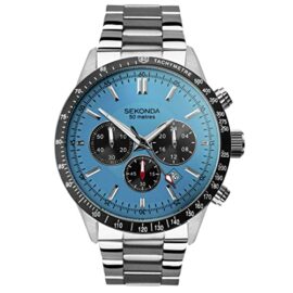 Sekonda-Velocity-Mens-45mm-Quartz-Watch-in-Blue-with-Analogue-Display-and-Stainless-Steel-Bracelet-30024-0