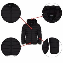 Spindle-Mens-Plain-Black-Hooded-Padded-Quilted-Puffer-Jacket-Winter-Coat-2-Zip-PocketsSpindle-Mens-Plain-Black-Hooded-Padded-Quilted-Puffer-Jacket-Winter-Coat-2-Zip-Pockets-0-0