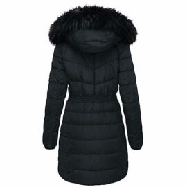 Spindle-Womens-Designer-Warm-Winter-Parka-Quilted-Hooded-Long-Coat-Jacket-Fleece-Lined-Body-Zip-Pockets-0-0